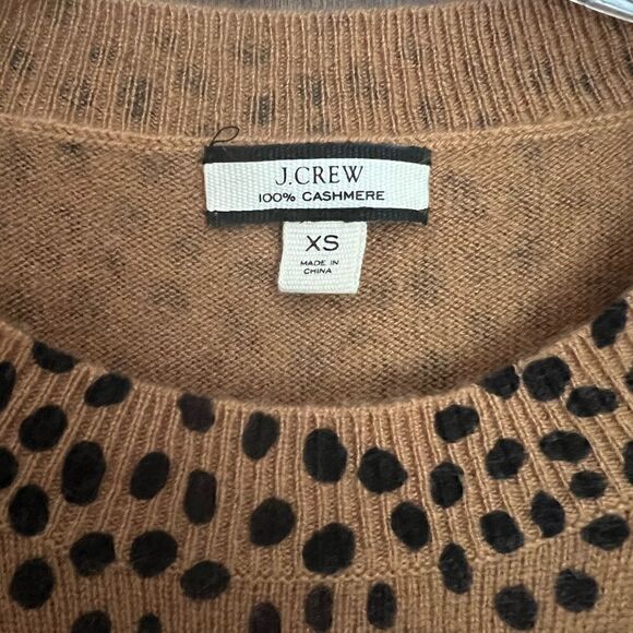 J. Crew 100% Cashmere Sweater - Cheeta Print - XS- MINT Condition - Picture 4 of 5